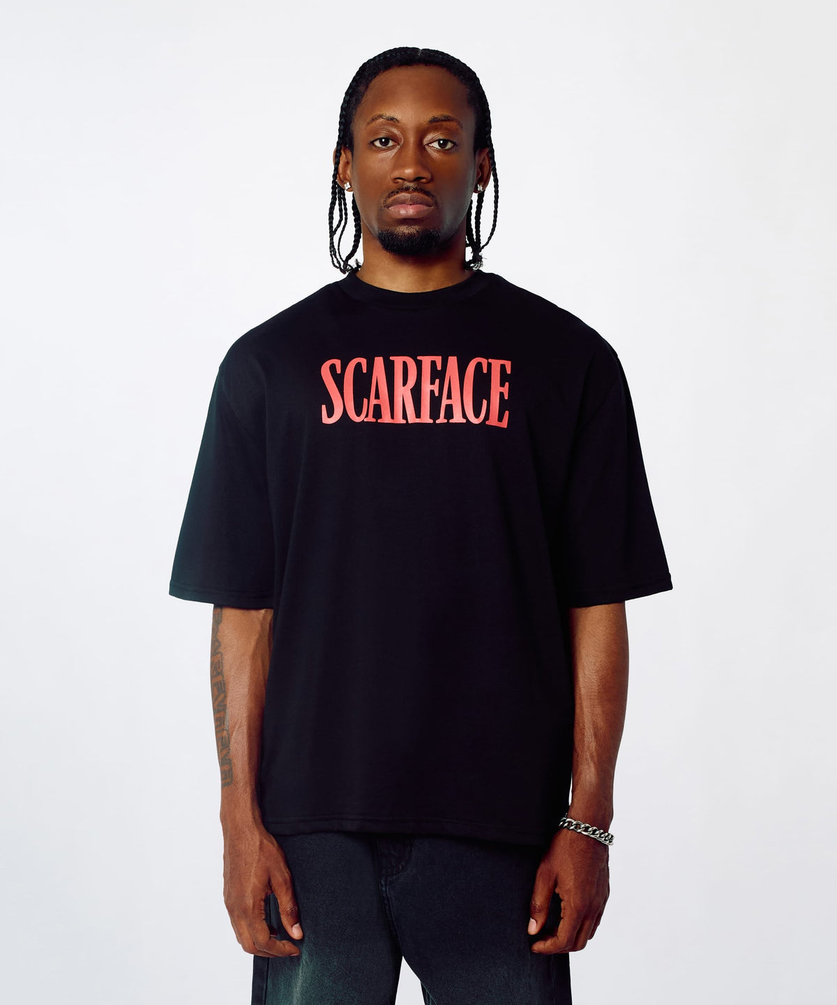 Reason Clothing Signature | Scarface Washed Short Sleeve Tee - Black