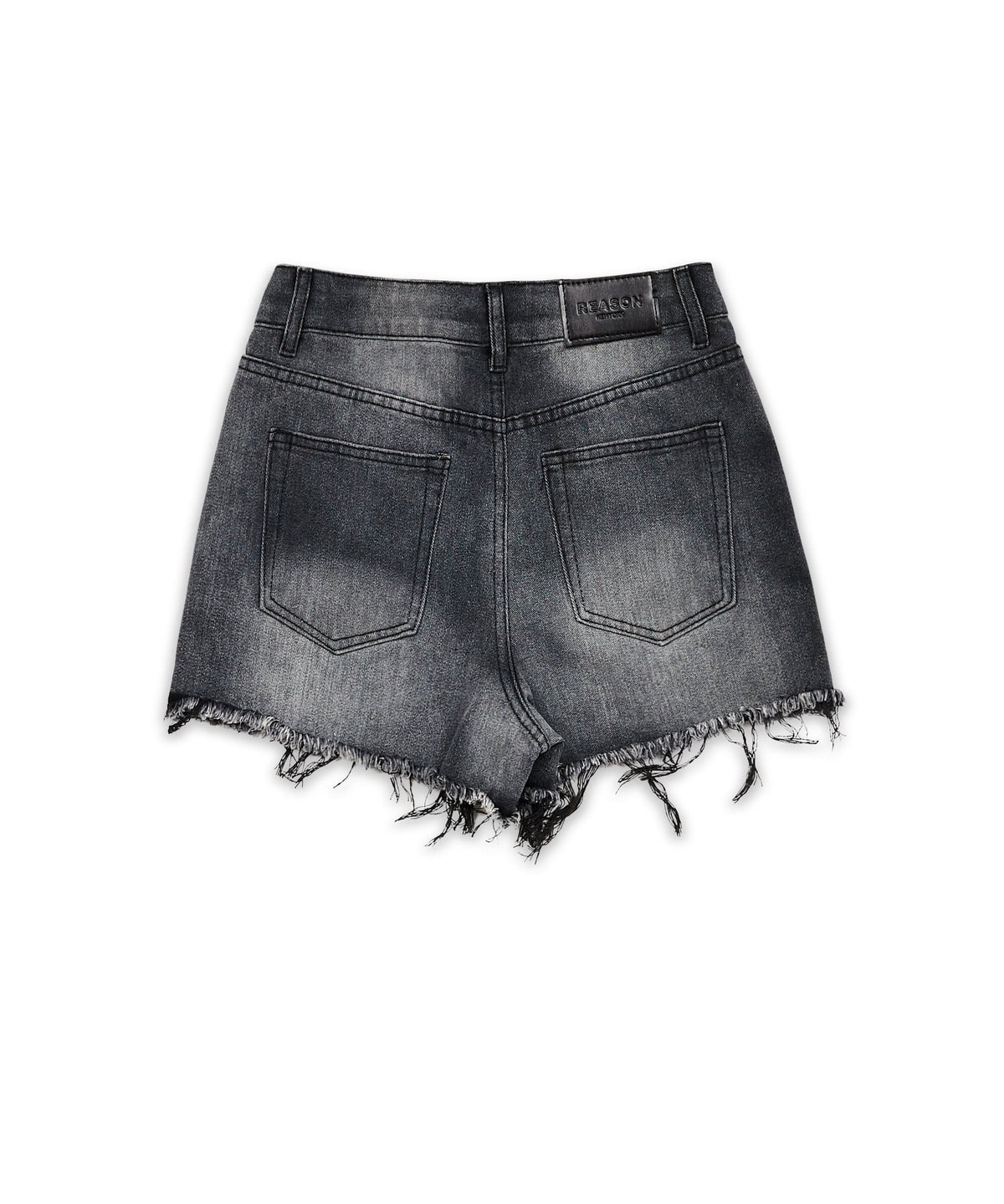 Reason Clothing Great Value | Nora Women's Distressed Denim Shorts - Black