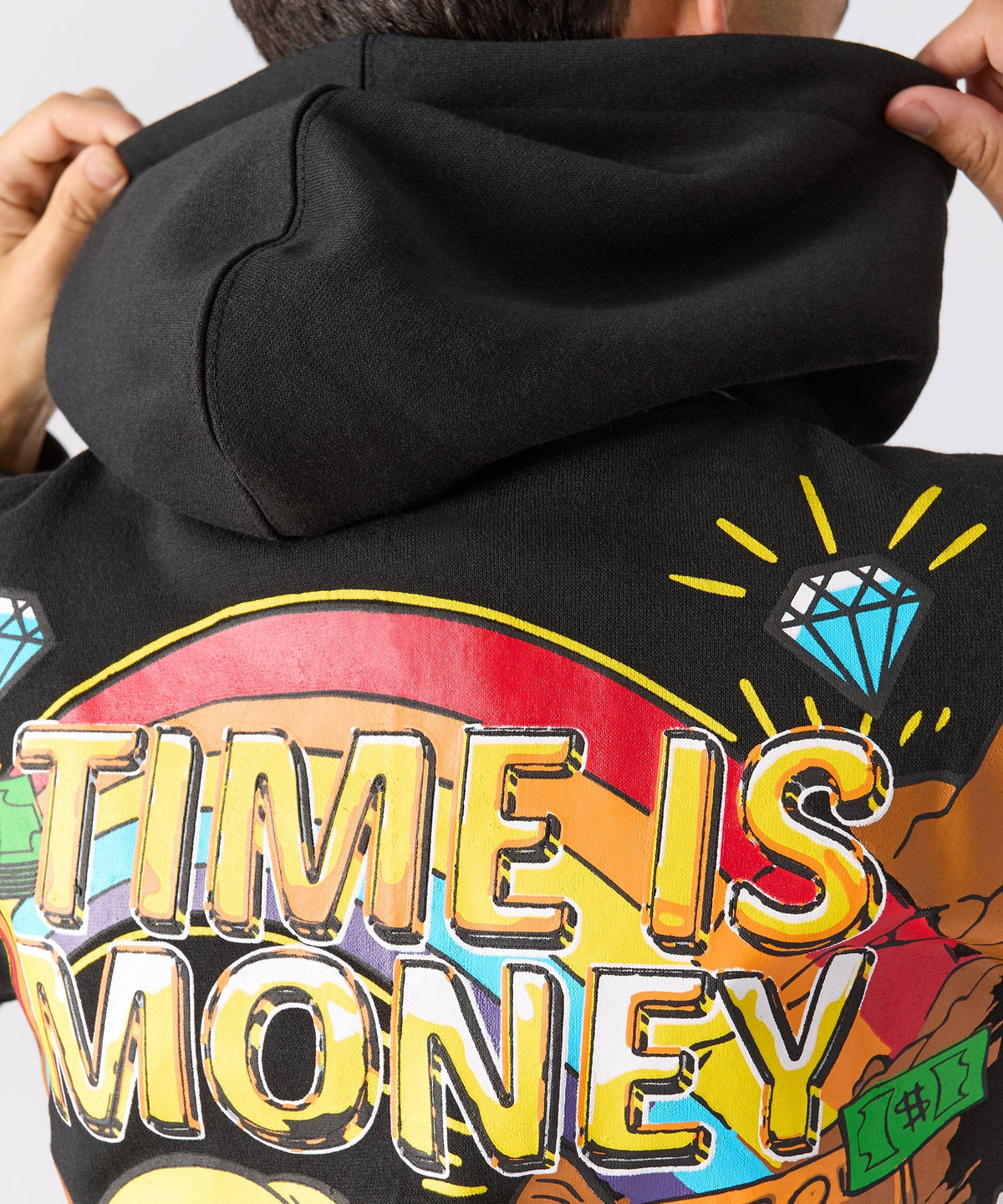 Reason Clothing Quality | Richie Rich Big Spender Graphic Hoodie - Black