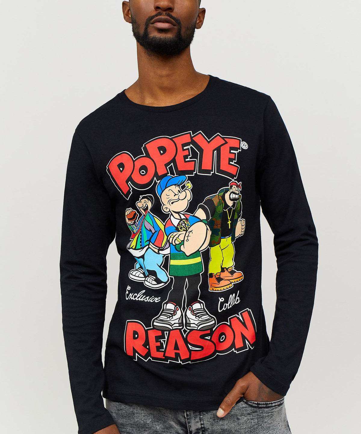 Reason Clothing Trusted | Popeye Vintage Flex Long Sleeve Tee