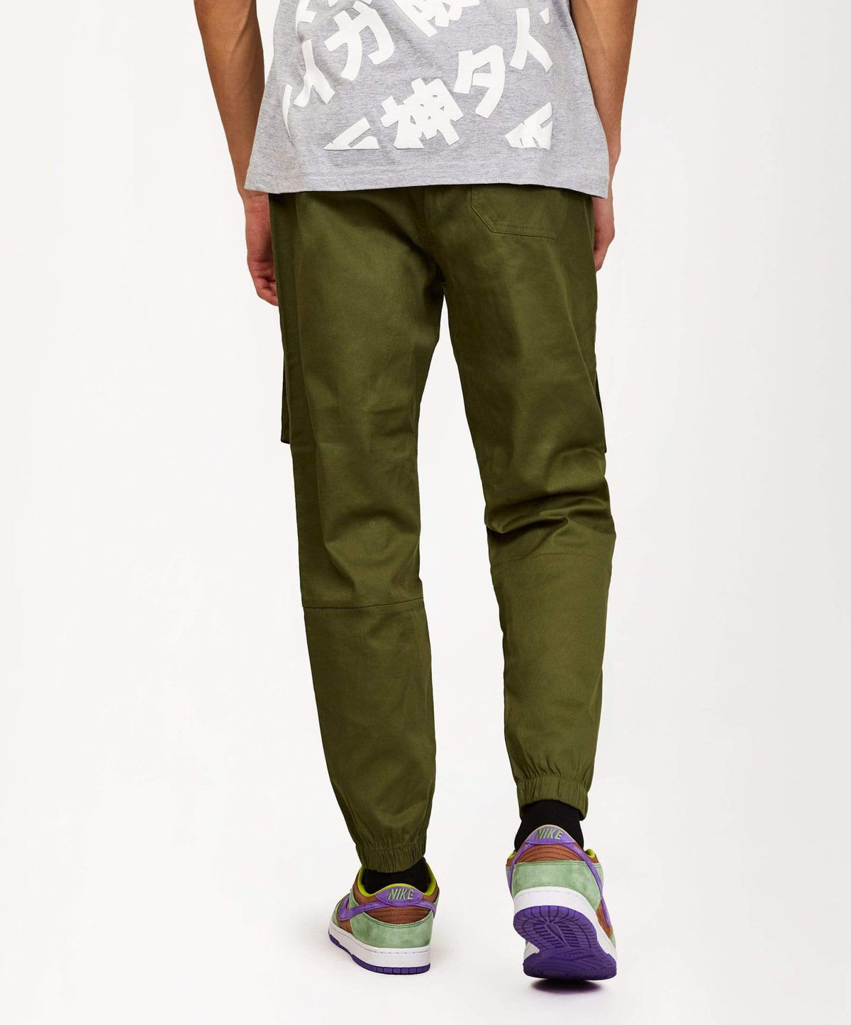 Reason Clothing Smart Buy | Mind Reflective Detail Twill Cargo Pants - Green