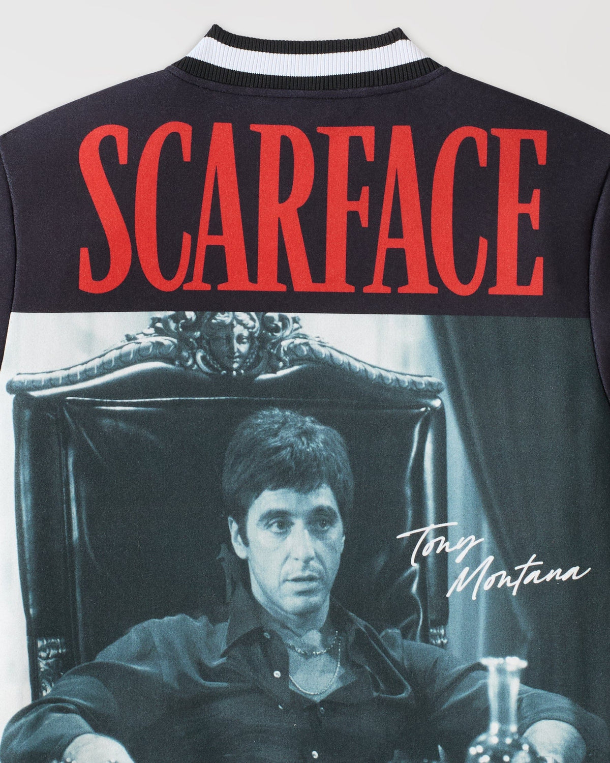 Reason Clothing Essential | Scarface Graphic Varsity Jacket - Black