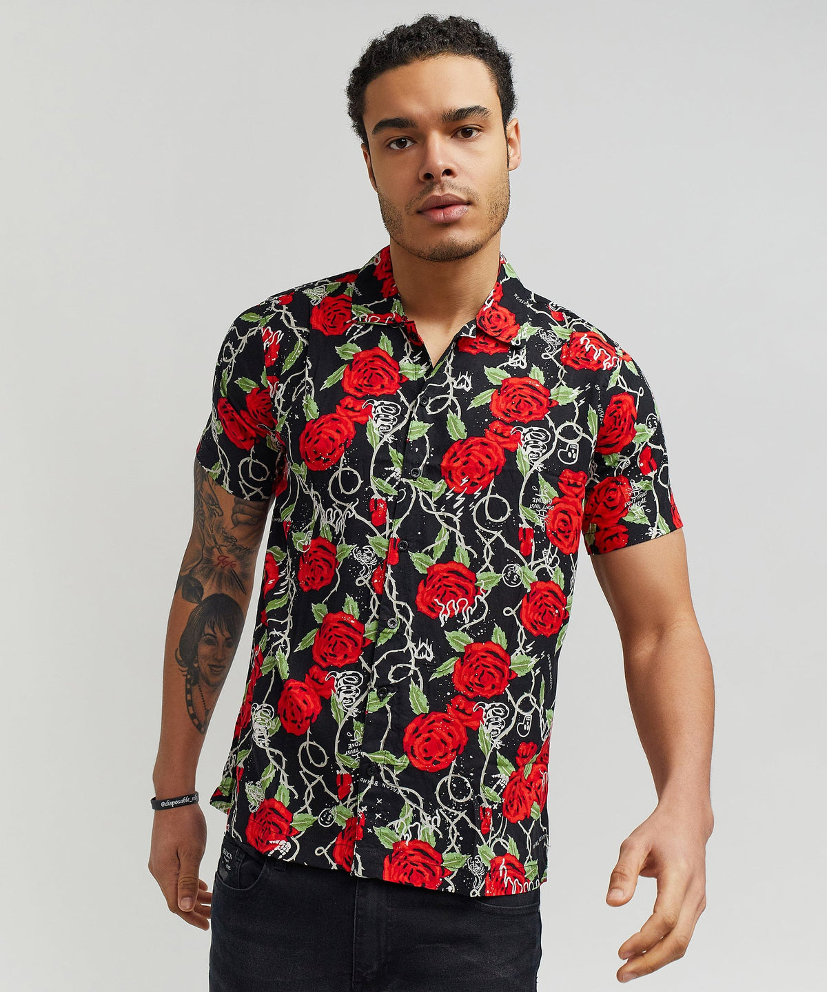 Reason Clothing Latest | Harper Shirt Allover Print Short Sleeve Button Down Shirt