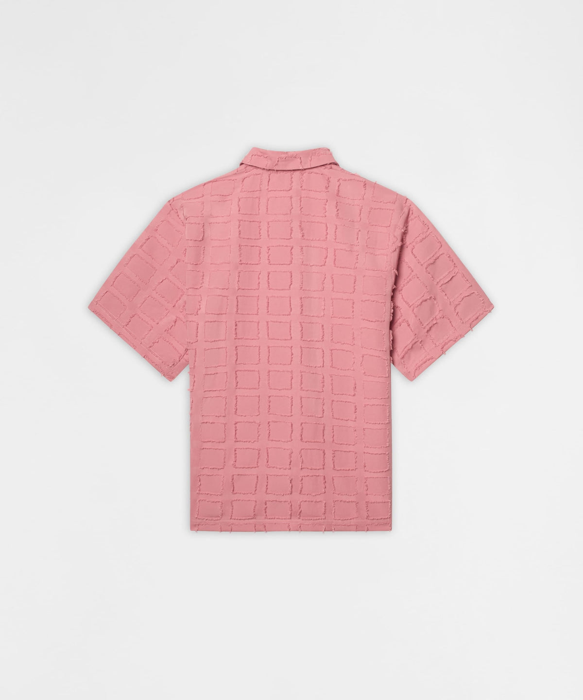 Reason Clothing Everyday | Textured Grid Pattern Button Down Shirt - Pink
