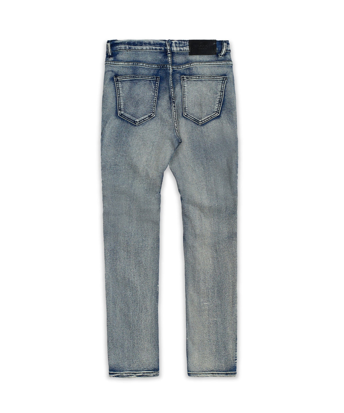 Reason Clothing Essential | Splatter Moto Plus Size Skinny Jeans - Blue
