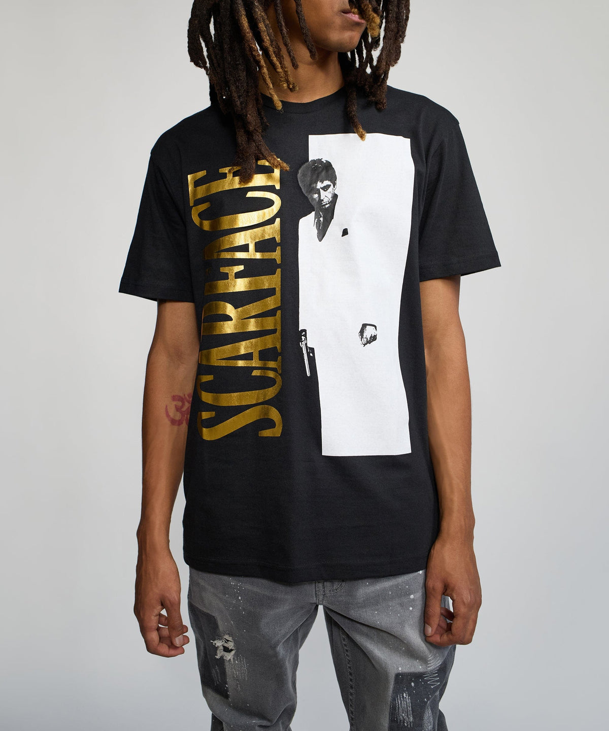 Reason Clothing Everyday | Scarface Gold Foil Short Sleeve Tee - Black