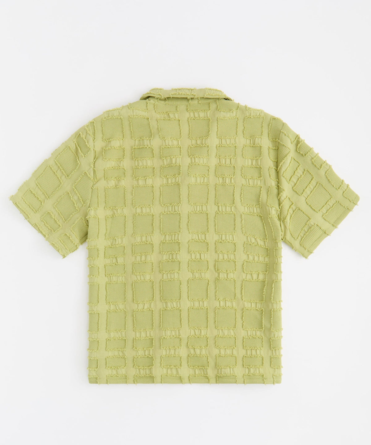 Reason Clothing Deals | Textured Blocks Button Down Shirt - Olive Green