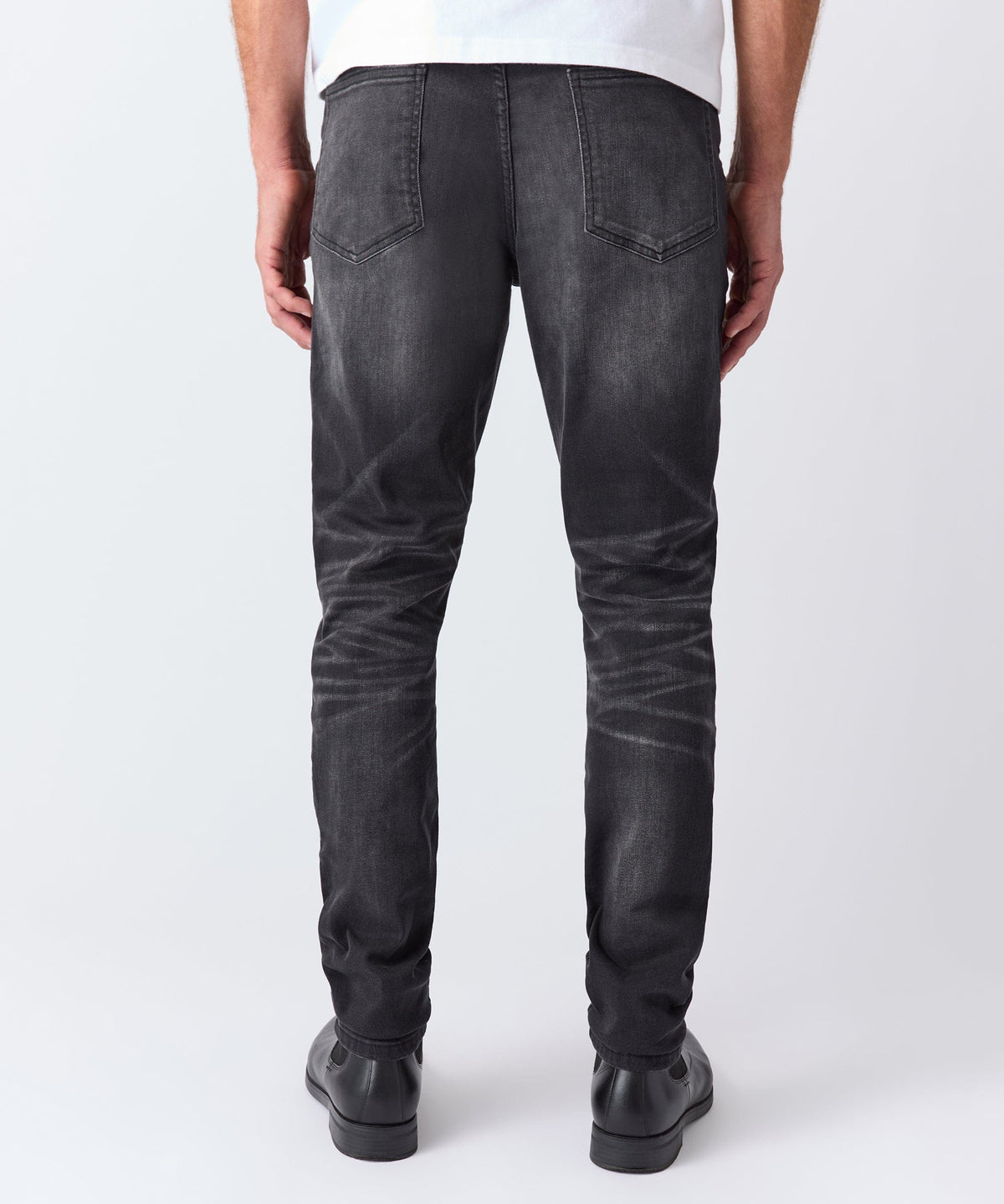 Reason Clothing Essential | Shadow Wash Distressed Skinny Jean - Black