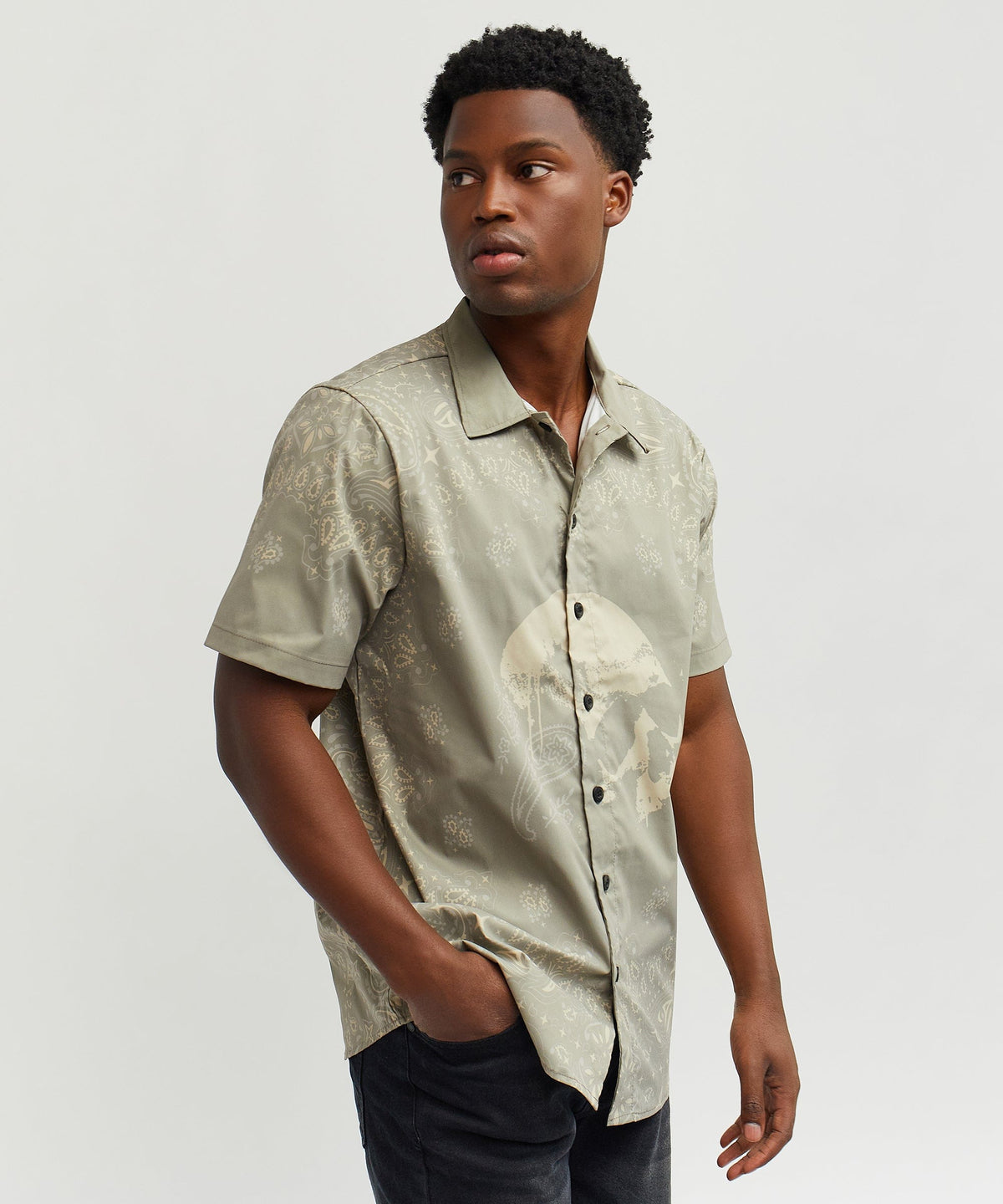 Reason Clothing Everyday | Skull Paisley Ss Shirt