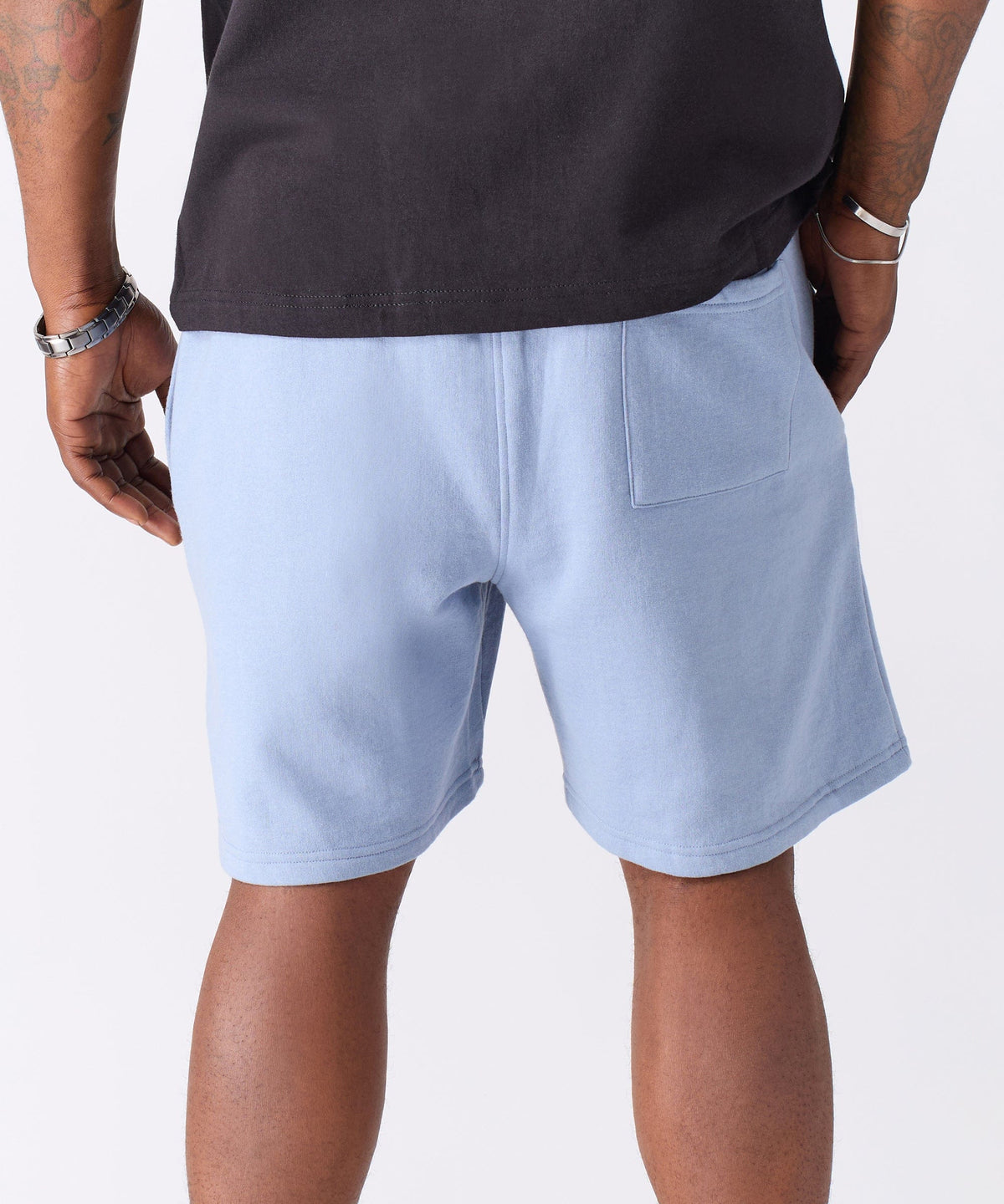 Reason Clothing Everyday | Scarface Applique Fleece Short - Light Blue