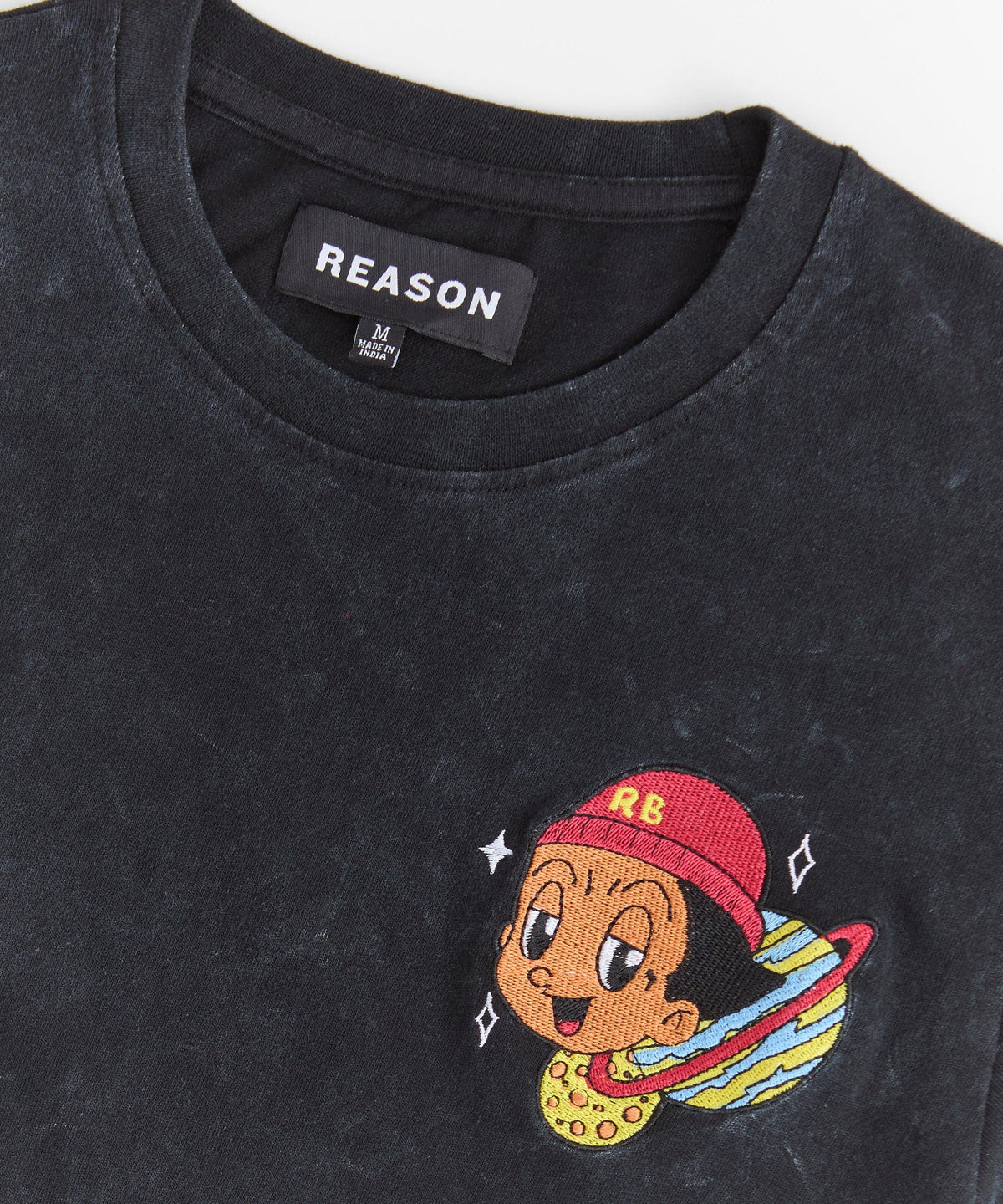 Reason Clothing Great Value | Reason Boy Embroidered Short Sleeve Tee - Black