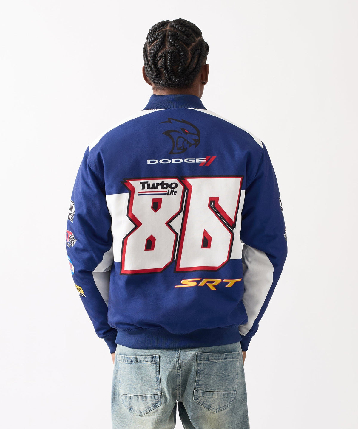 Reason Clothing Essential | Dodge Hellcat Racing Full Zip Jacket - Blue