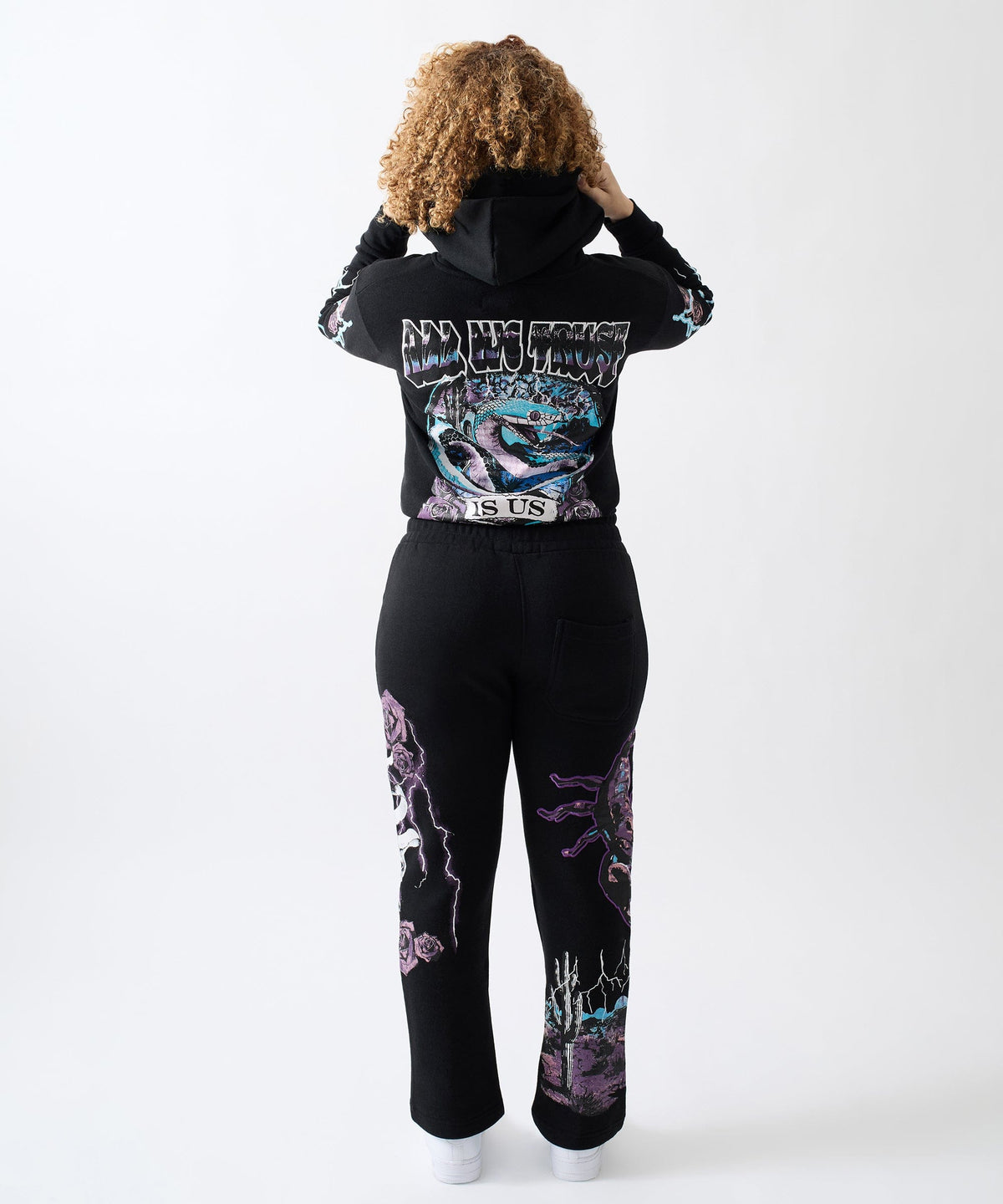 Reason Clothing Sale | All We Ask Is Trust Applique Jogger - Black