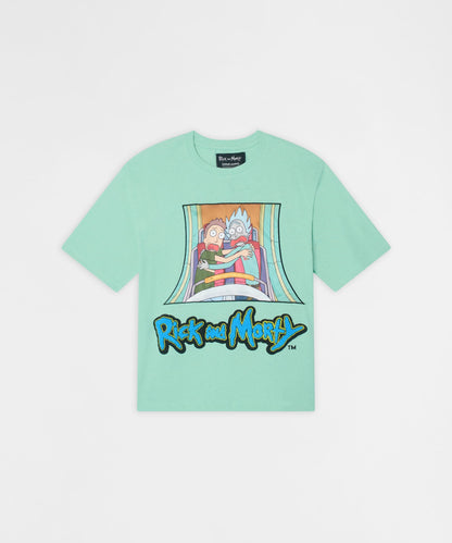 Reason Clothing Top Pick | Rick And Morty Applique Short Sleeve Tee - Light Green