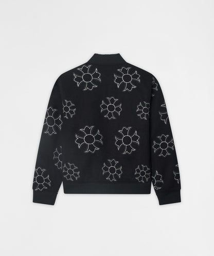 Reason Clothing Sale | Cross Applique Wool Varsity Jacket - Black