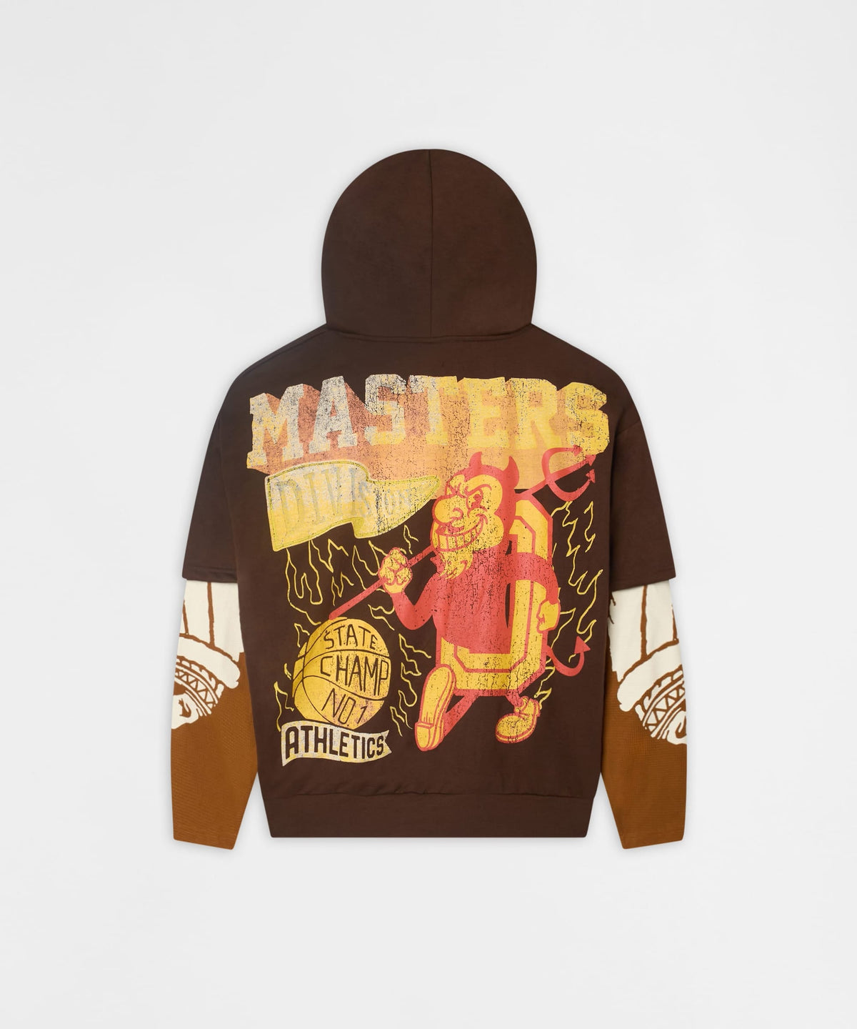 Reason Clothing Essential | Masters 2fer Pullover Hoodie - Brown
