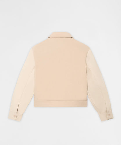 Reason Clothing Discount | Self Made Rhinestone PU Leather Jacket - Beige
