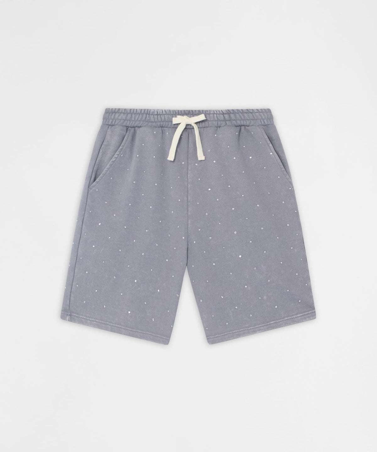 Reason Clothing Great Value | Washed Rhinestone Short - Grey