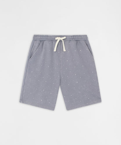 Reason Clothing Great Value | Washed Rhinestone Short - Grey