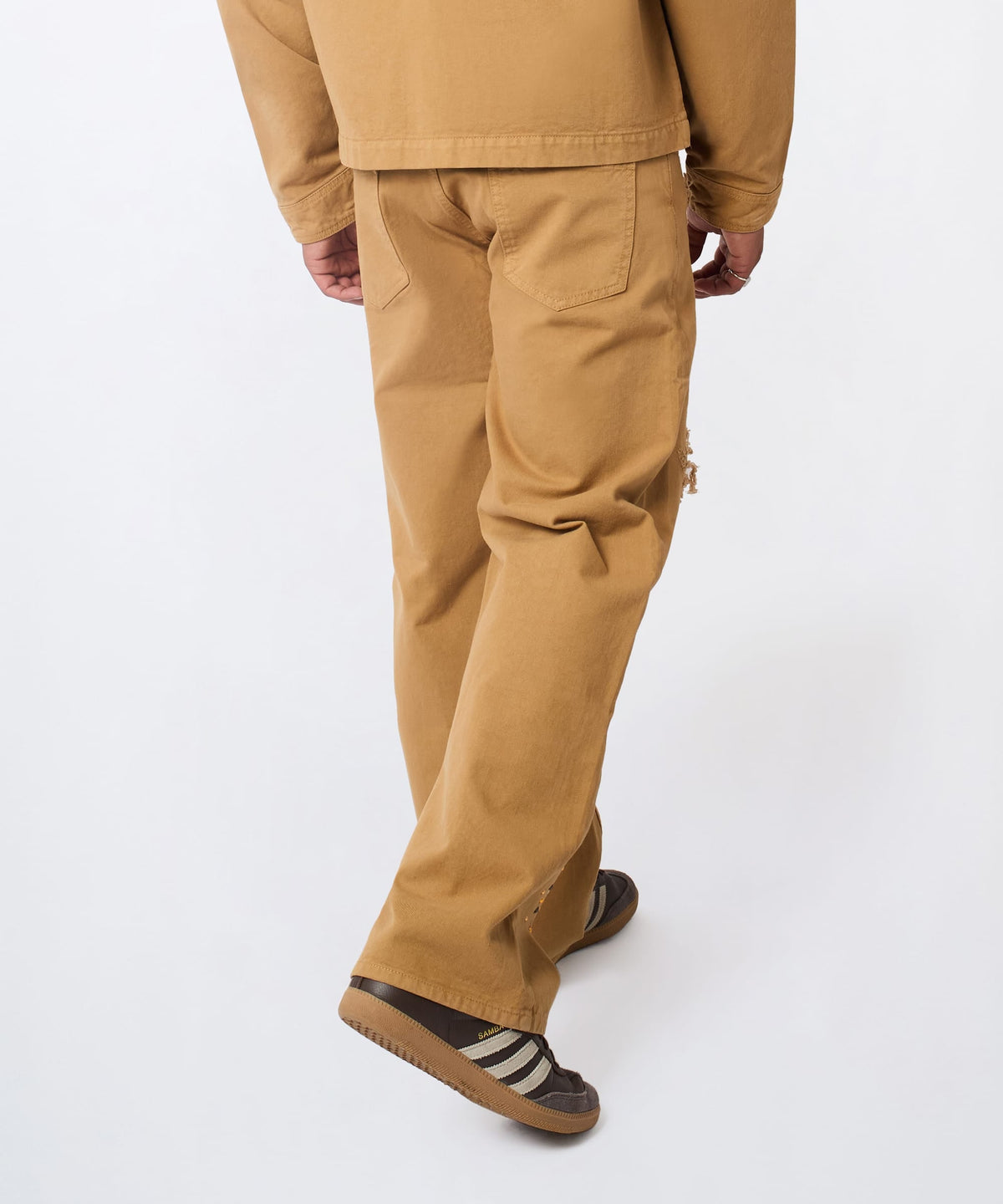 Reason Clothing Featured | Constellation Studded Distressed Denim Jeans - Khaki