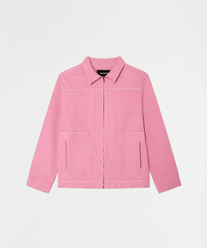 Reason Clothing Everyday | Saint Studded Work Denim Jacket - Pink