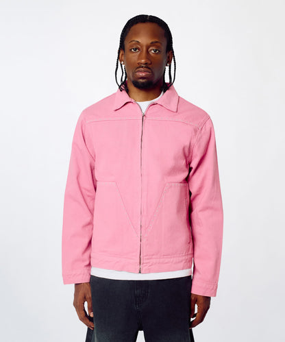 Reason Clothing Everyday | Saint Studded Work Denim Jacket - Pink
