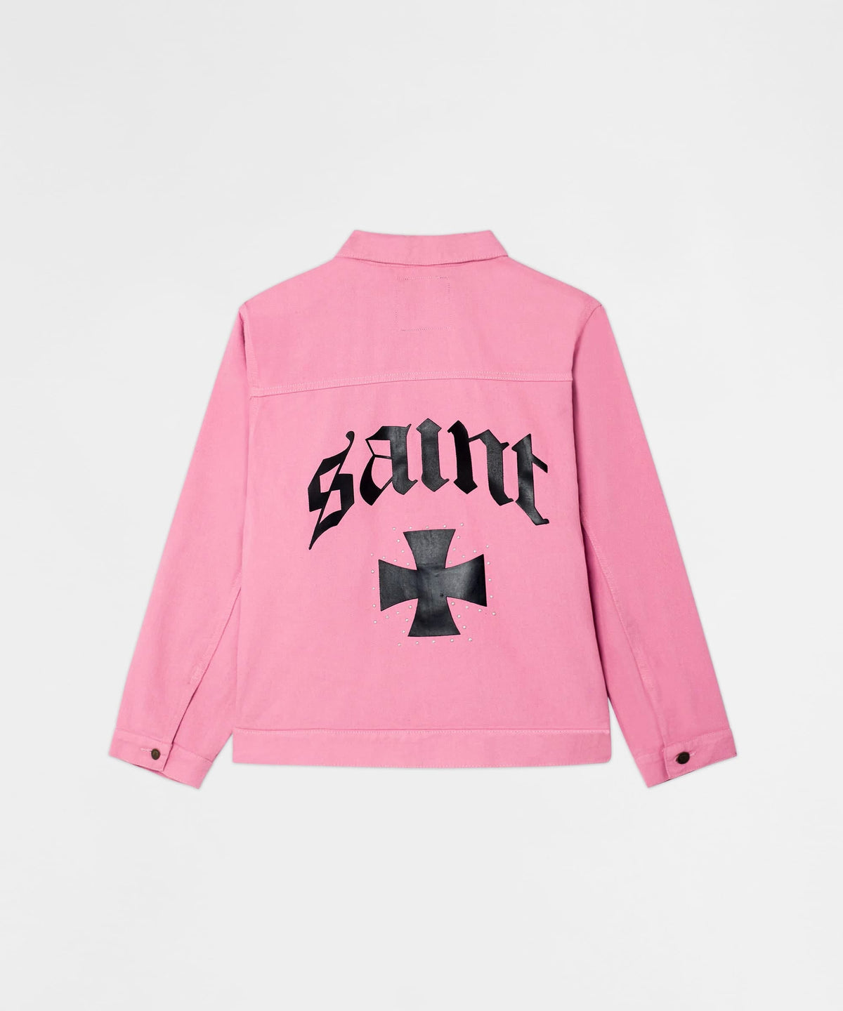 Reason Clothing Everyday | Saint Studded Work Denim Jacket - Pink