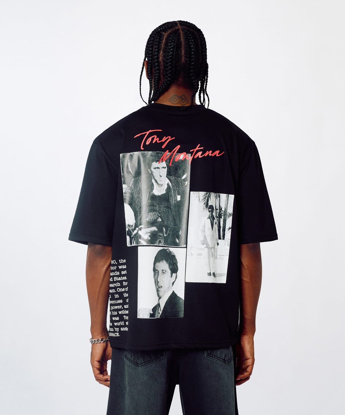 Reason Clothing Signature | Scarface Washed Short Sleeve Tee - Black