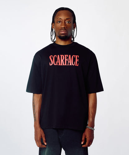 Reason Clothing Signature | Scarface Washed Short Sleeve Tee - Black