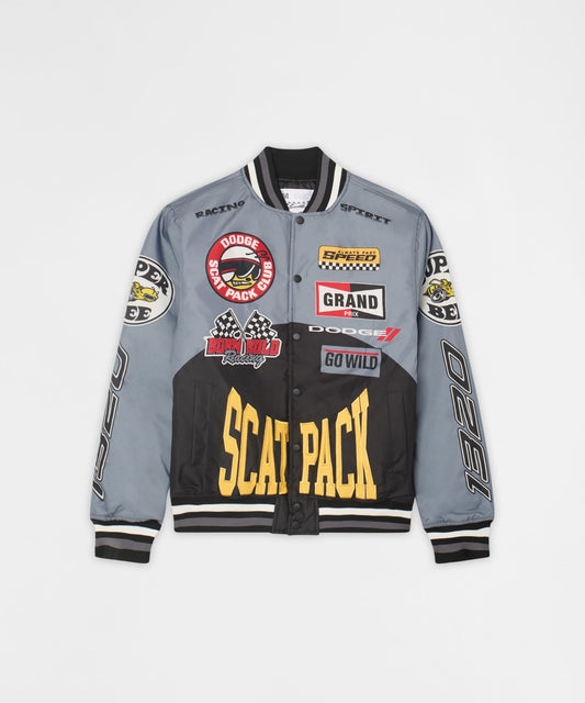 Reason Clothing Everyday | Dodge Scatpack Racing Varsity Jacket - Black