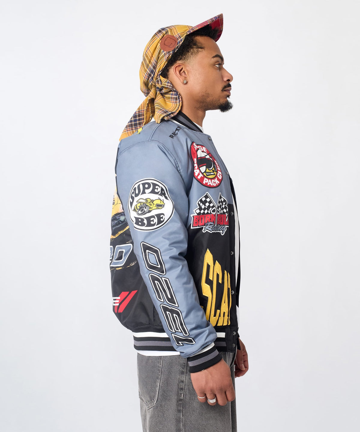 Reason Clothing Everyday | Dodge Scatpack Racing Varsity Jacket - Black