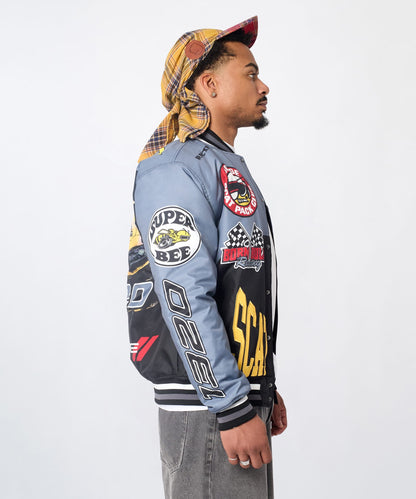 Reason Clothing Everyday | Dodge Scatpack Racing Varsity Jacket - Black