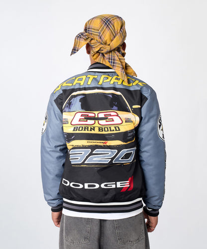 Reason Clothing Everyday | Dodge Scatpack Racing Varsity Jacket - Black