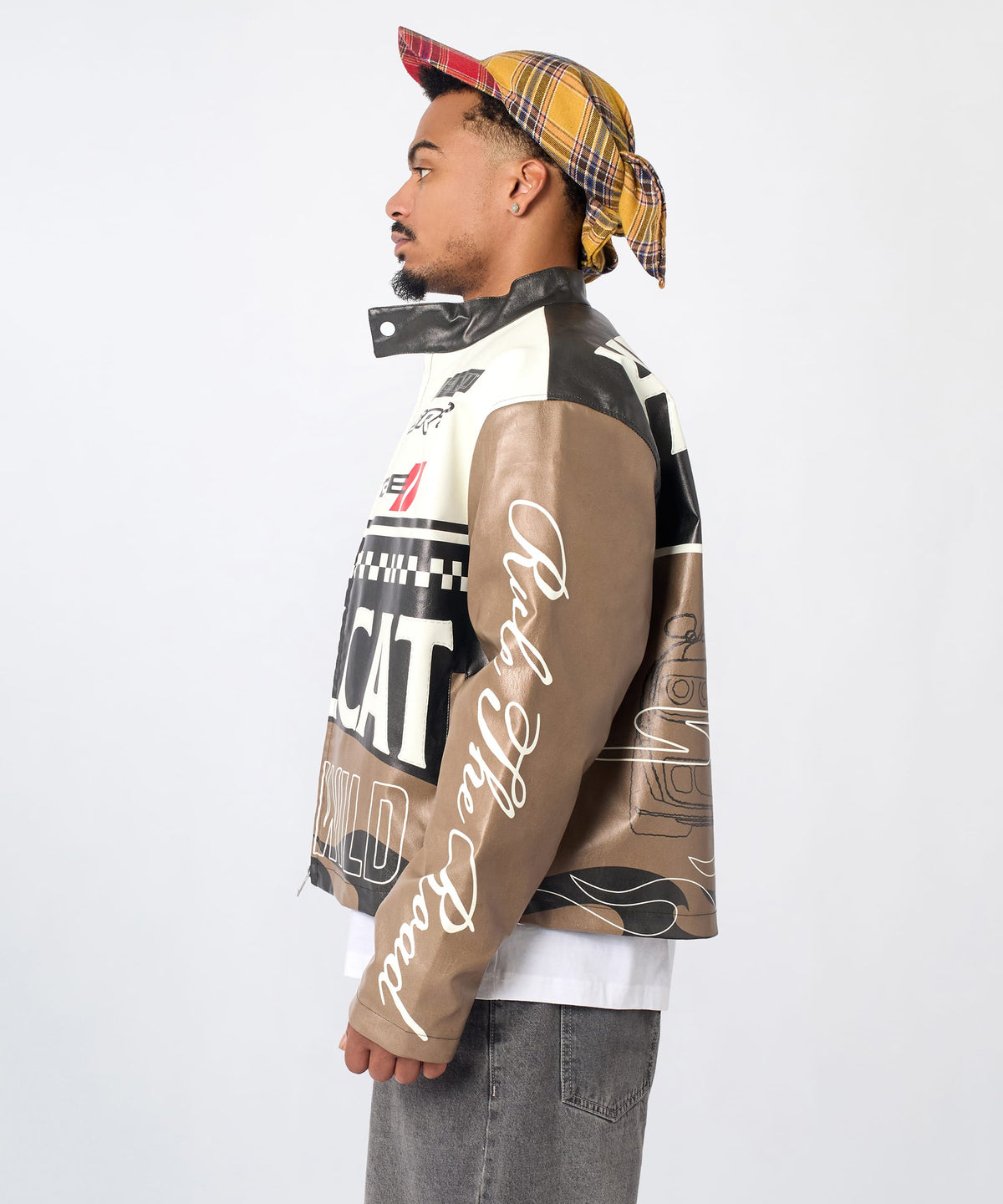 Reason Clothing Special Offer | Dodge Hellcat Moto Jacket PU - Khaki
