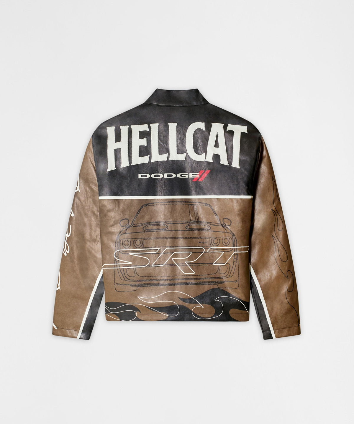 Reason Clothing Special Offer | Dodge Hellcat Moto Jacket PU - Khaki