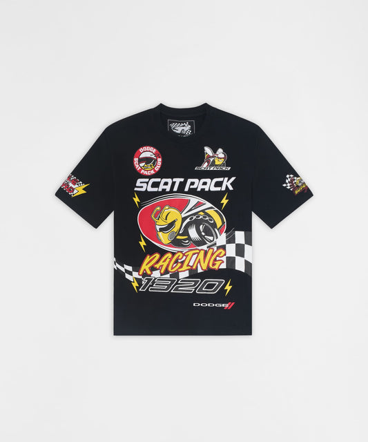 Reason Clothing Deals | Dodge Racing Short Sleeve Tee - Black