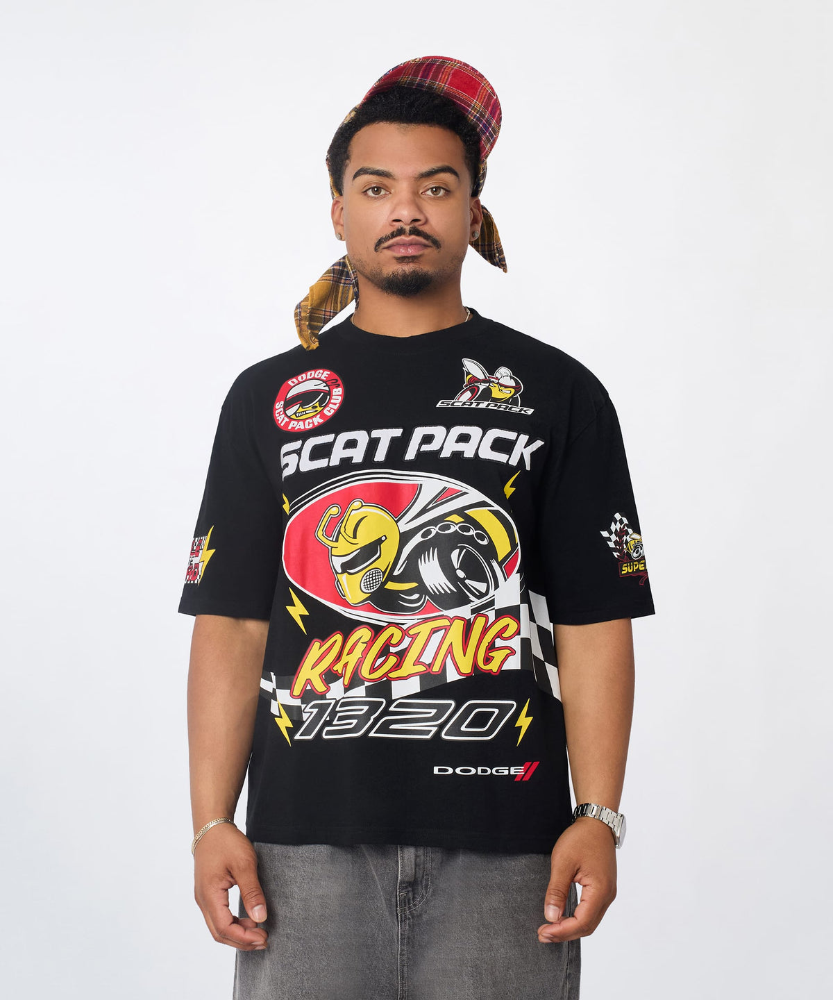 Reason Clothing Deals | Dodge Racing Short Sleeve Tee - Black