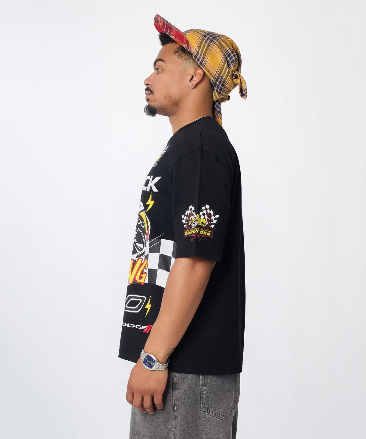 Reason Clothing Deals | Dodge Racing Short Sleeve Tee - Black
