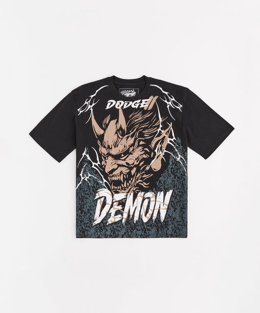 Reason Clothing Best Seller | Plus Size Dodge Demon Short Sleeve Tee - Black