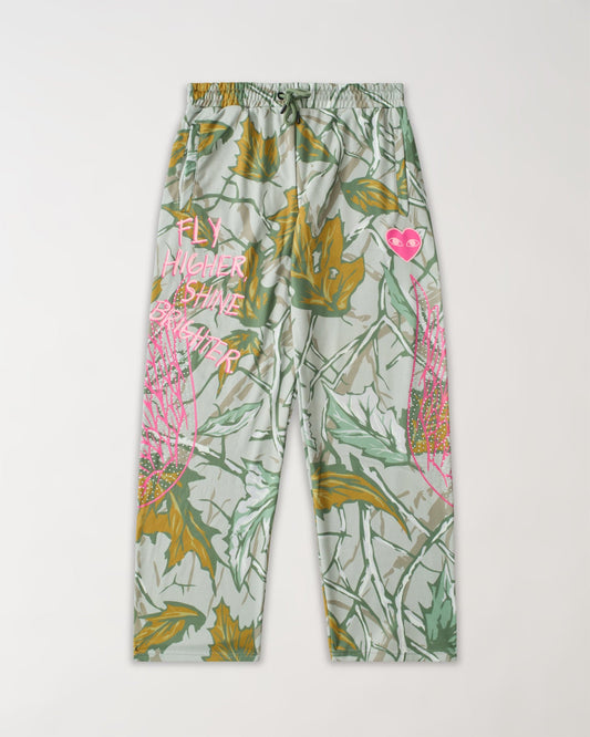 Reason Clothing Trending | Fly Higher Women's Fleece Flare Sweatpants - Olive Green