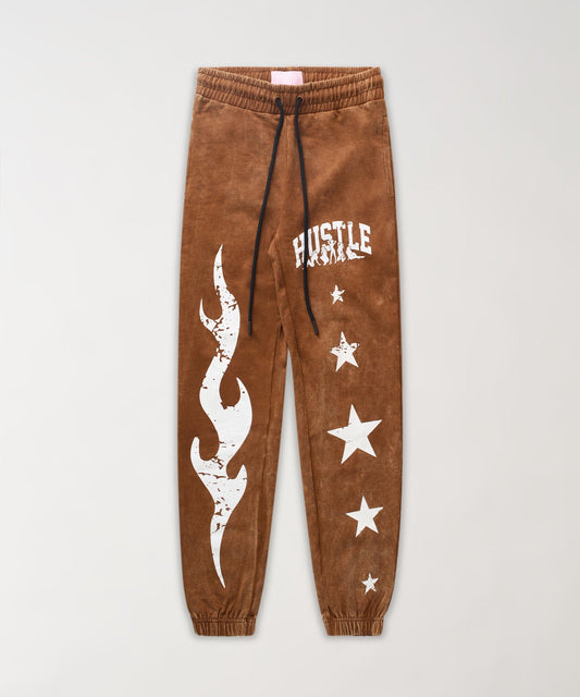 Reason Clothing Premium | Hustle Women Fleece Flare Sweatpants