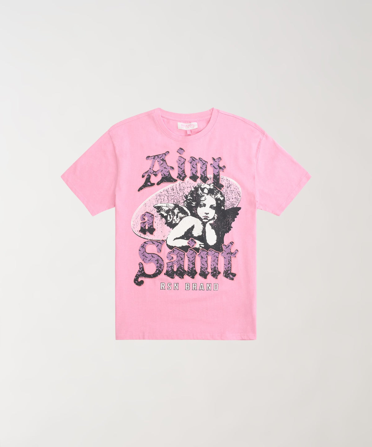 Reason Clothing Everyday | Women Aint A Saint Short Sleeve Tee - Pink