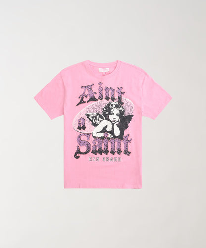 Reason Clothing Everyday | Women Aint A Saint Short Sleeve Tee - Pink