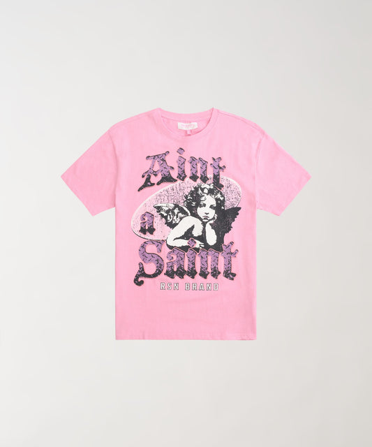 Reason Clothing Everyday | Women Aint A Saint Short Sleeve Tee - Pink