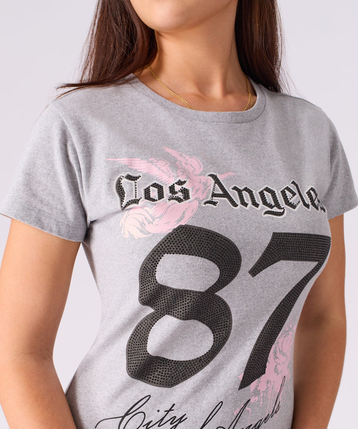 Reason Clothing Best Seller | LA Angels Graphic Bodycon Women's Dress - Grey