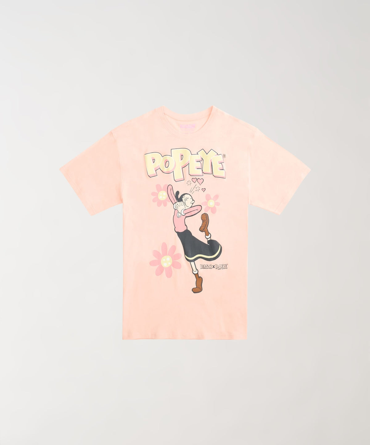 Reason Clothing Value | Popeye Olive Women's Graphic Short Sleeve Tee - Pink