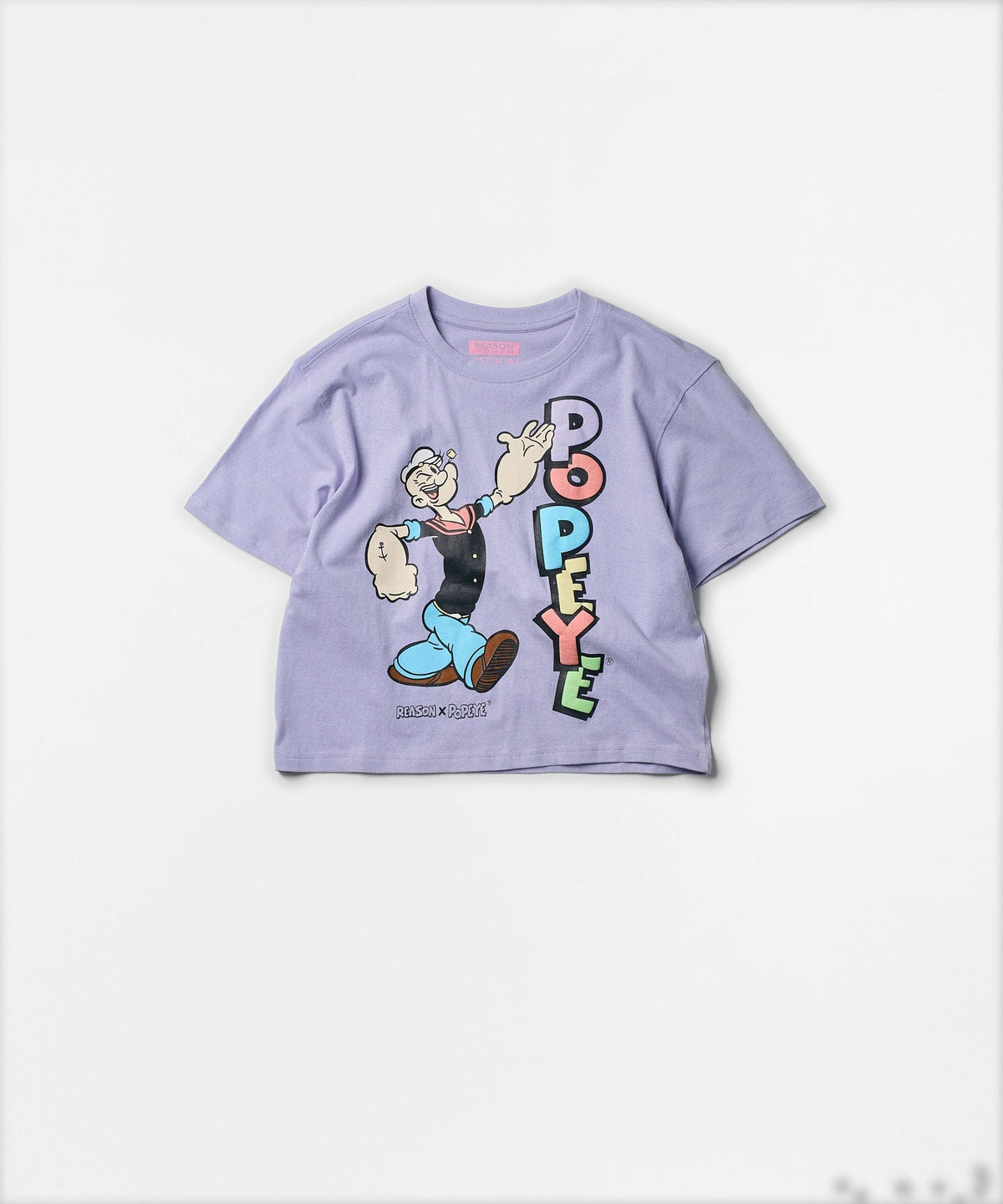 Reason Clothing Deals | Popeye Logo Women's Graphic Cropped Tee - Lilac