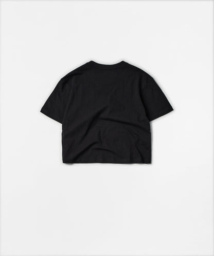 Reason Clothing Value | Popeye Classic Women's Graphic Short Sleeve Cropped Tee - Black