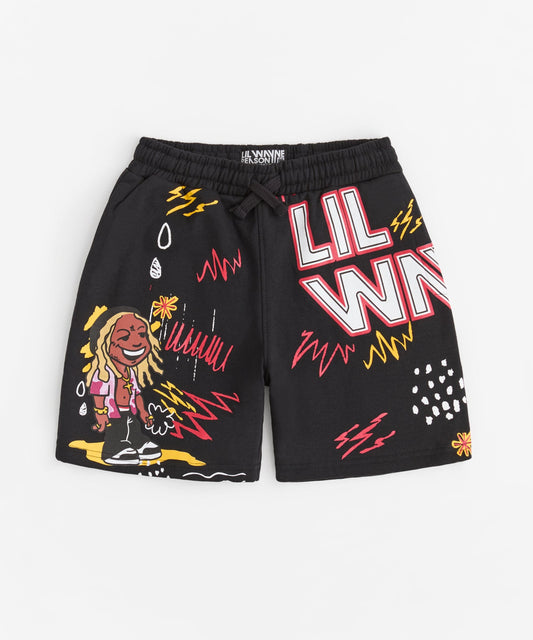 Reason Clothing Discount | Kids Lil Wayne Fleece Short - Black