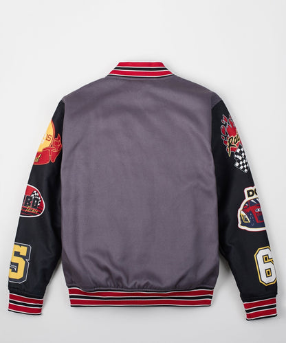 Reason Clothing Trusted | Kids Dodge Hellcat Varsity Jacket - Grey